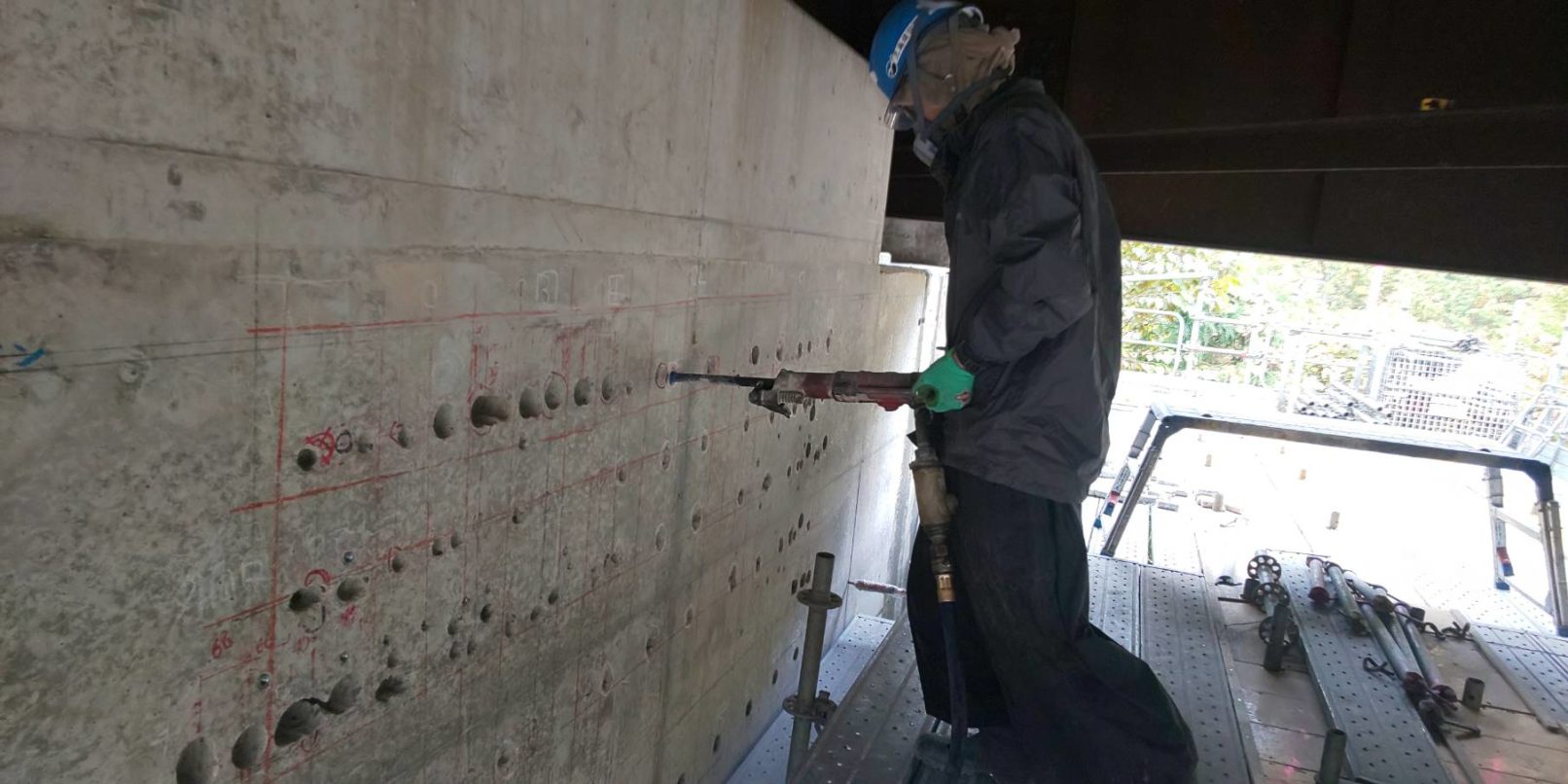 Y橋 削孔工事 三島建設株式会社