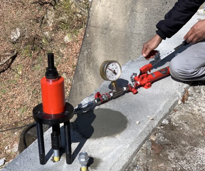 K市 鋼製洞門工事 引張試験 三島建設株式会社