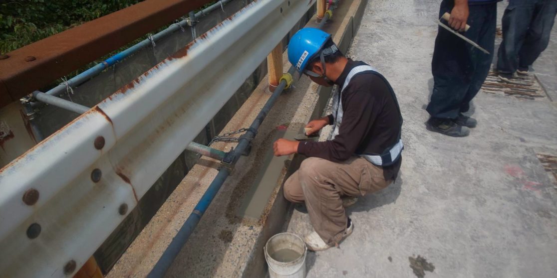 Y橋 橋梁補修工事（断面修復工）防錆・断面修復 三島建設株式会社