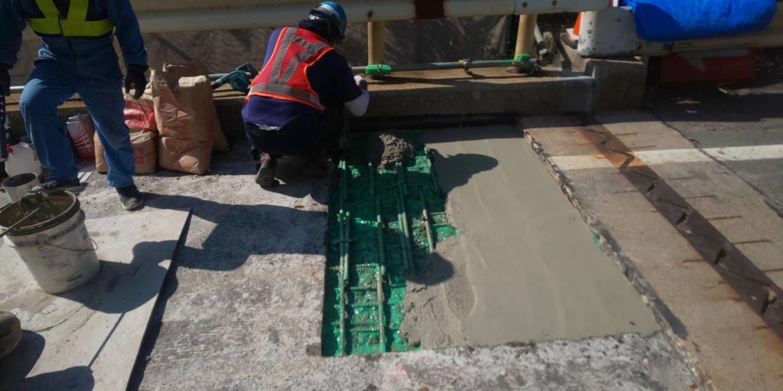 Y橋 橋梁補修工事（断面修復工）断面修復 三島建設株式会社