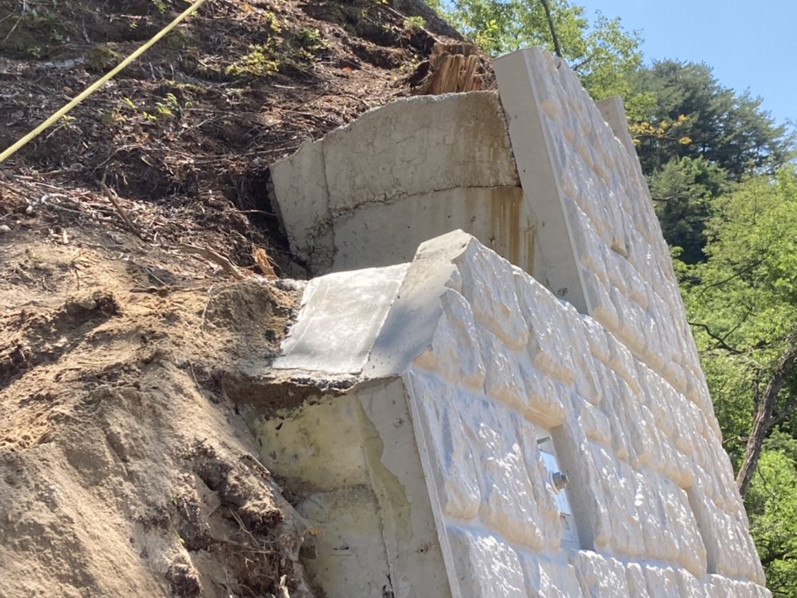 S変電所 補強土壁工事 PAN2目地・PAN1移動仕上目地 三島建設株式会社