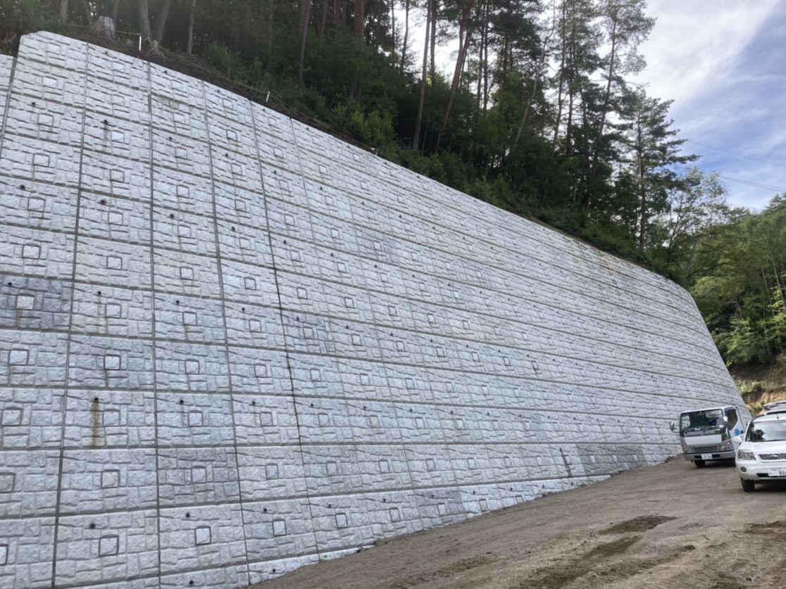 S変電所 補強土壁工事（完成） 三島建設株式会社