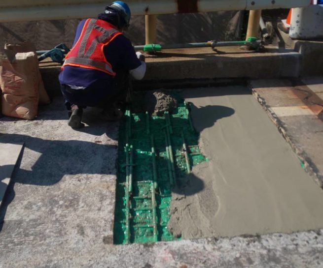 Y橋 橋梁補修工事（断面修復工）断面修復 三島建設株式会社