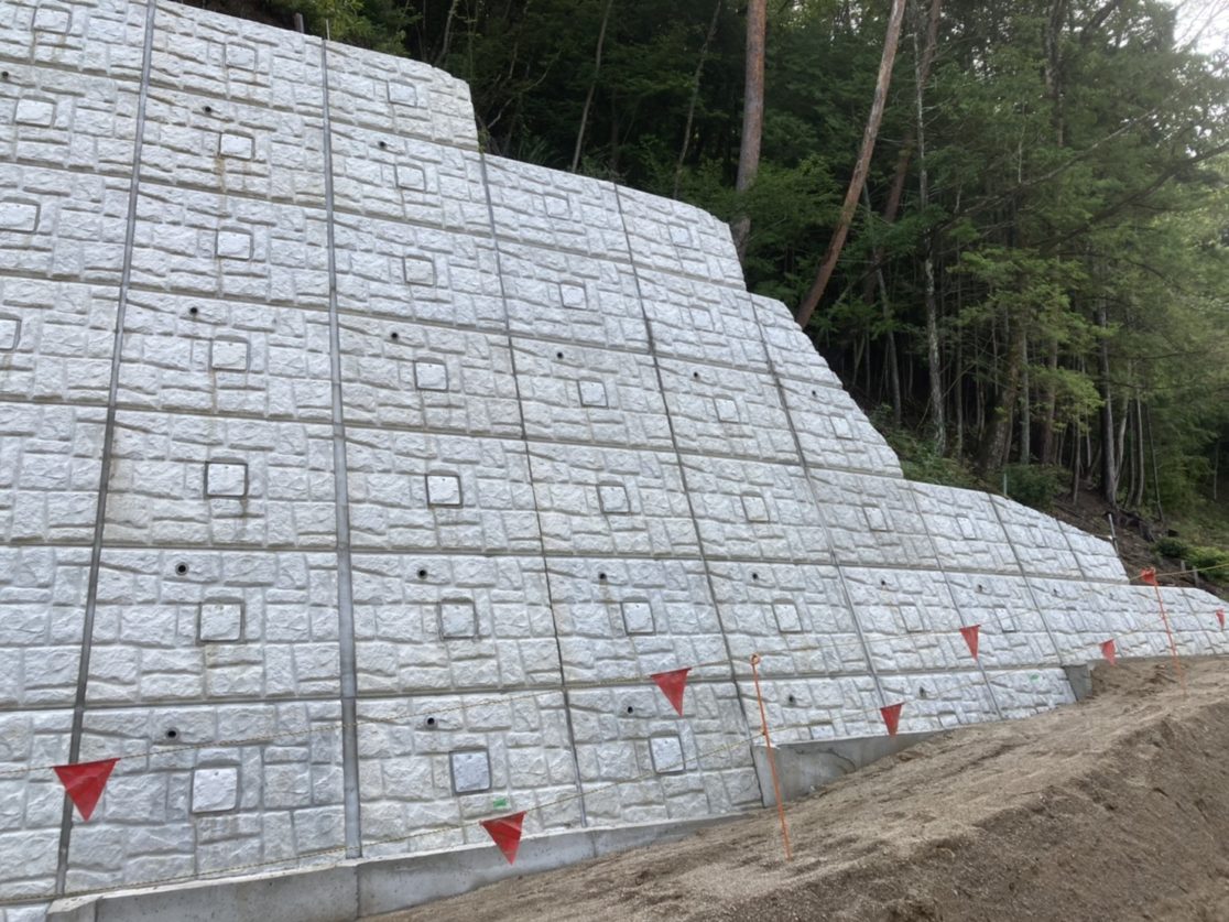 S変電所 補強土壁工事（完成）三島建設株式会社