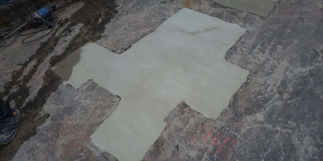 Y橋 橋梁補修工事（断面修復工）斫り 三島建設株式会社