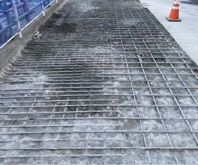 K橋 床版補修工事 斫り 三島建設株式会社