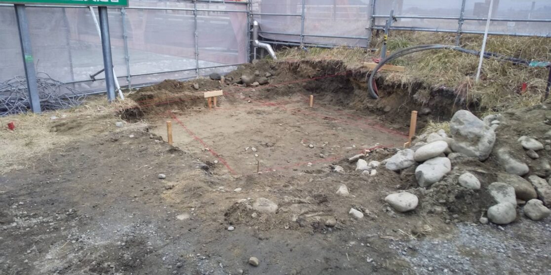 M橋 土木工事 位置置き出し完了 三島建設株式会社