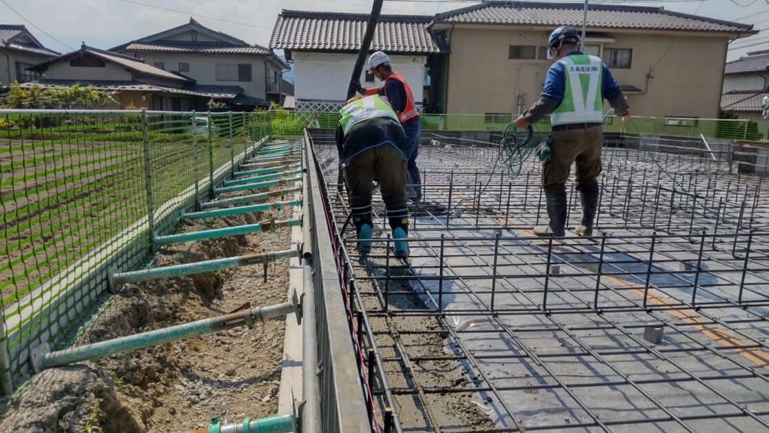 H邸 住宅基礎工事 土間打設 三島建設株式会社