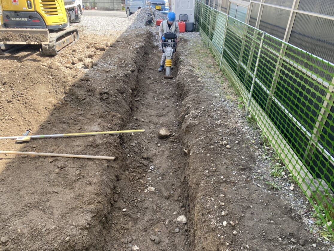 I邸 住宅基礎工事 基礎床掘り 三島建設株式会社