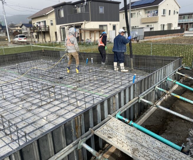 M邸 住宅基礎工事 打設 三島建設株式会社
