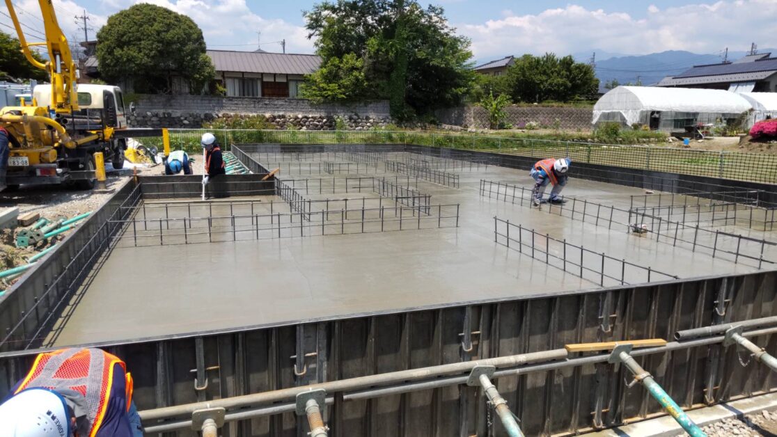 H邸 住宅基礎工事 土間打設 三島建設株式会社