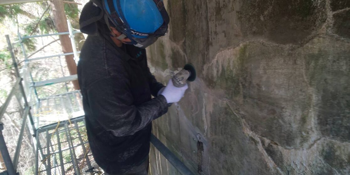 Y橋 橋梁補修工事 クラック補修工 三島建設株式会社