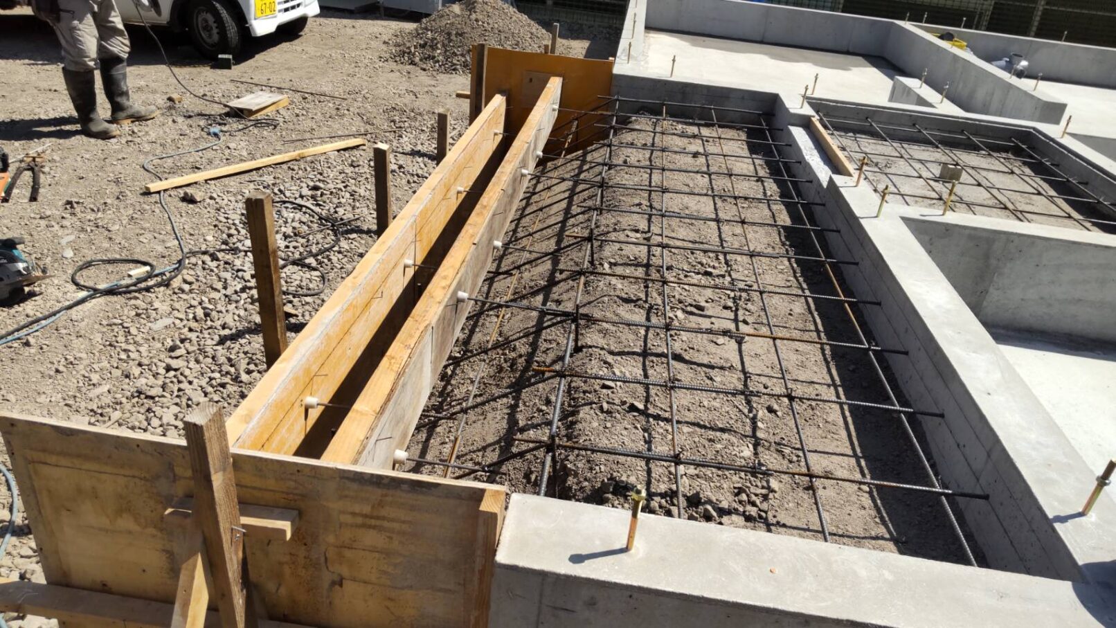 I邸 住宅基礎工事 型枠まとめ 三島建設株式会社