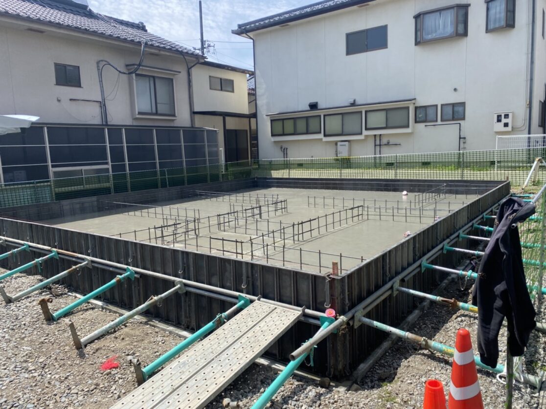 I邸 住宅基礎工事 打設 三島建設株式会社