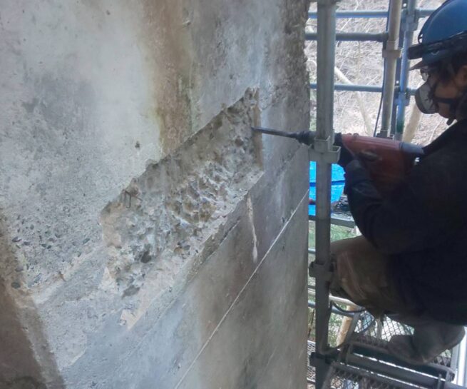 Y橋 橋梁補修工事 カッター工 三島建設株式会社