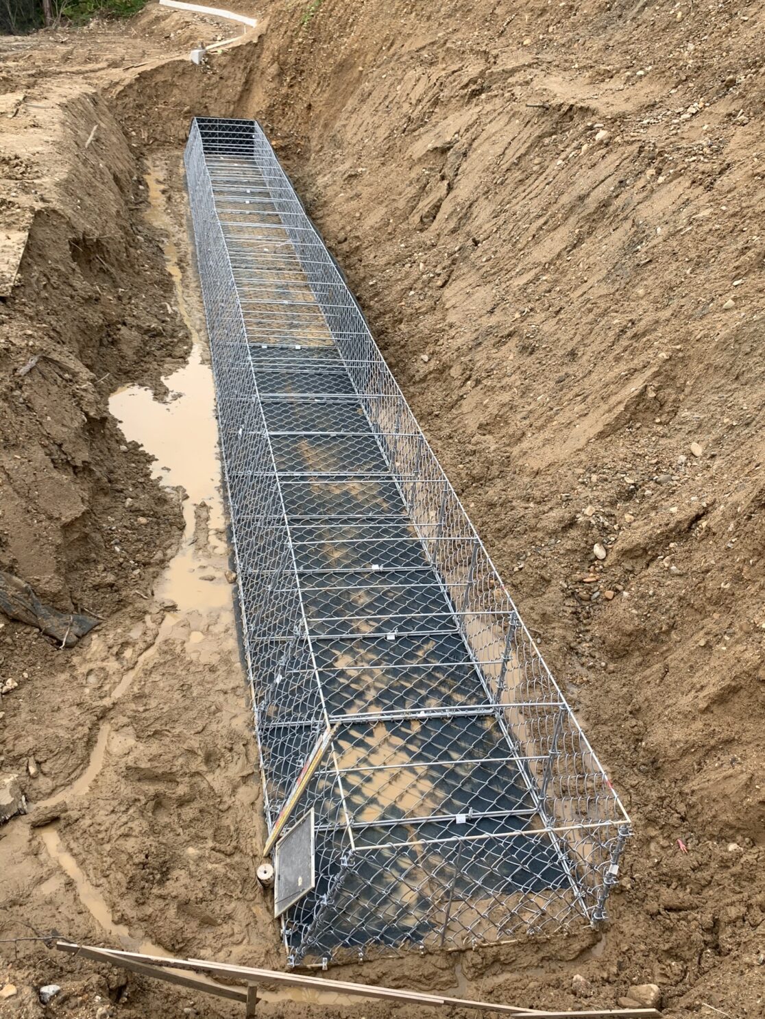 T村 土木工事 カゴ枠組立て 三島建設株式会社